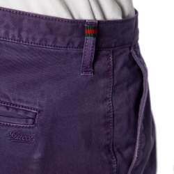 Pre Owned Gucci Purple Cotton New Short Chino Pants L 