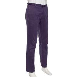 Pre Owned Gucci Purple Cotton New Short Chino Pants L 