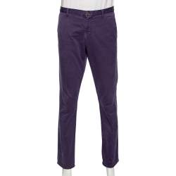 Pre Owned Gucci Purple Cotton New Short Chino Pants L 