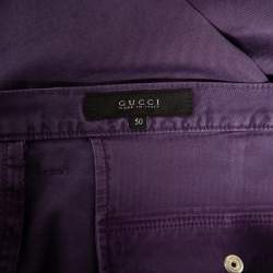 Pre Owned Gucci Purple Cotton New Short Chino Pants L 