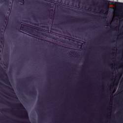Pre Owned Gucci Purple Cotton New Short Chino Pants L 