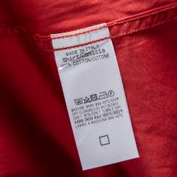 Gucci Burnt Orange Cotton Angled Cuff Detail Shirt M 