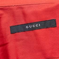 Gucci Burnt Orange Cotton Angled Cuff Detail Shirt M 