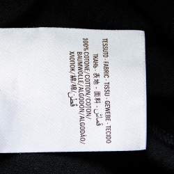 Gucci Black Logo Print Washed Cotton Distressed Effect Oversized T-Shirt S