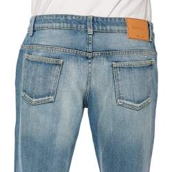 Gucci Light Washed Blue Denim Short Skinny Flared Jeans L