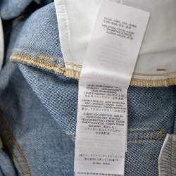 Gucci Light Washed Blue Denim Short Skinny Flared Jeans L