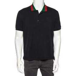 Black gucci polo with store red and green collar