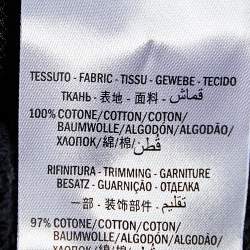 Pre Owned Gucci Black Cotton Knitted Web Trim Hoodie M