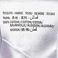 مملوكة مسبقًا تي شيرت غوتشي قطن مطبوع بالشعار أبيض نمط ممزق مقاس متوسط - ميديوم