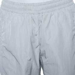 Gucci Light Grey Synthetic Diagonal Web Stripe Detailed Joggers XS