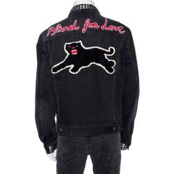 Pre Owned جاكيت غوتشي بلايند فور لوف مرصعة مقاس كبير جدًا جدًا - إكس إكس لارج