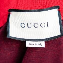 Pre Owned جاكيت غوتشي جي جي جاكار أزرق كحلي قطن مضلع مقاس كبير جدًا - إكس لارج