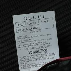 Gucci Navy Blue Seahorse Jacquard Evening Blazer M