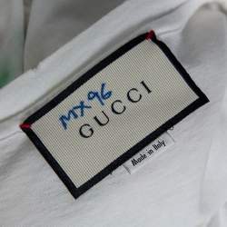 Pre Owned Gucci Multicolored Tie-Dye Logo Printed Cotton Short Sleeve T-Shirt L