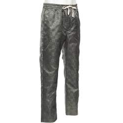 Gucci Grey GG Monogram Synthetic Off The Grid Trousers L