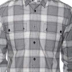 Gucci Monochrome Checkered Cotton Button Front Shirt M