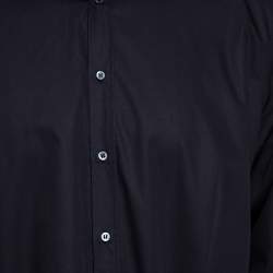 مملوكة مسبقًا Gucci Black Cotton Button Front Slim Fit Shirt XXL