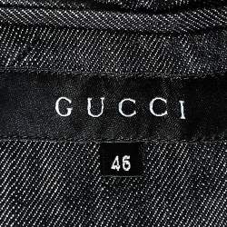 مملوكة مسبقًا Gucci Vintage Blue Denim Single Breasted Blazer S