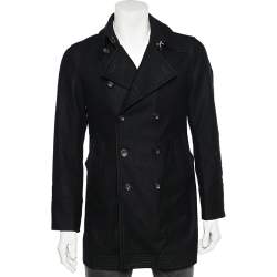Gucci Black Wool Double Breasted Coat S