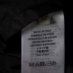 Gucci Black Synthetic Feline Detailed Web Stripe Trimmed Jacket XL