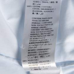 Gucci Light Blue Cotton Bee Applique Collar Detail Shirt M