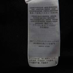 Gucci Black Cotton Pique Embroidered Collar Detailed Polo T-Shirt L