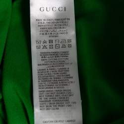 Gucci Green Cotton Logo Printed Short Sleeve T-Shirt XS