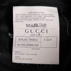 Gucci Dark Blue Cotton Chino Pants XS