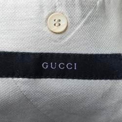 Gucci Beige Silk Button Front Jacket XXL