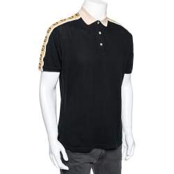 Gucci - Interlocking G-collar Polo Shirt - Men - Cotton - L - Black