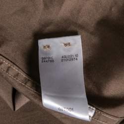 Pre Owned Gucci Brown Cotton Pocket Detail Button Front Slim Fit Shirt M