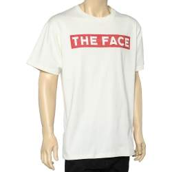 Gucci Cream The Face Printed Cotton Oversized T-Shirt S
