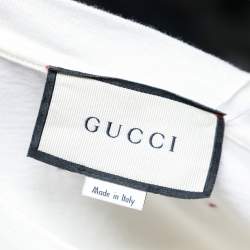 Gucci Cream The Face Printed Cotton Oversized T-Shirt S