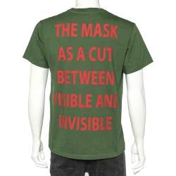 Gucci Green Logo Mask Print Cotton Oversized T-Shirt S