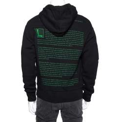 Gucci Black and Green Mask Cotton Graphic Print Hoodie XS