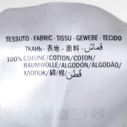 Gucci Black Washed Cotton Logo Printed Oversized T-Shirt XS