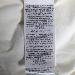Pre Owned Gucci White Cotton Logo Printed and Tiger Embroidered T-Shirt S