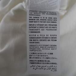 Pre Owned Gucci White Cotton Logo Printed and Tiger Embroidered T-Shirt S