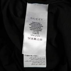 Gucci Black Cotton Logo Printed Crewneck T-Shirt S