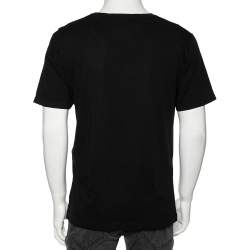 Gucci Black Cotton Logo Printed Crewneck T-Shirt S