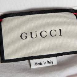 Pre Owned Gucci White Cotton Guccify Yourself Printed Crew Neck T-Shirt S