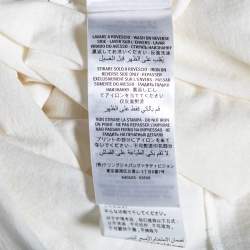 Pre Owned Gucci Cream Cotton Logo Printed Crew Neck T-Shirt S