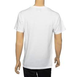 Gucci White Cotton Snake Ring Printed Crew Neck T-Shirt S