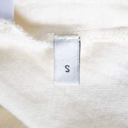 Pre Owned Gucci Cream Cotton GG Printed Crew Neck T-Shirt S