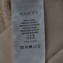 Gucci Cream Terry Knit Pearl Logo Hoodie M