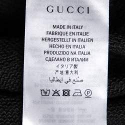 Gucci Charcoal Grey Terry Knit L'Aveugle Par Amour Sweatshirt S