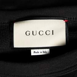 Gucci Charcoal Grey Terry Knit L'Aveugle Par Amour Sweatshirt S