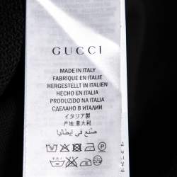 Gucci Black Terry Knit Panther Applique Sweatshirt S
