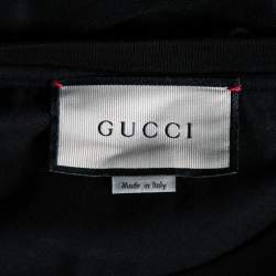 Gucci Black Cotton Gucci GG Printed Crew Neck Short Sleeve T-Shirt XS