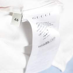 Gucci White Cotton Oxford Bowling Short Sleeve Shirt S